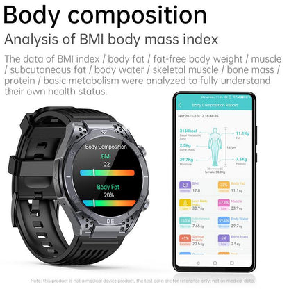 TH17 AMOLED ECG Blood Glucose Blood Pressure Heart Rate Bluetooth Voice Call Smart Watch