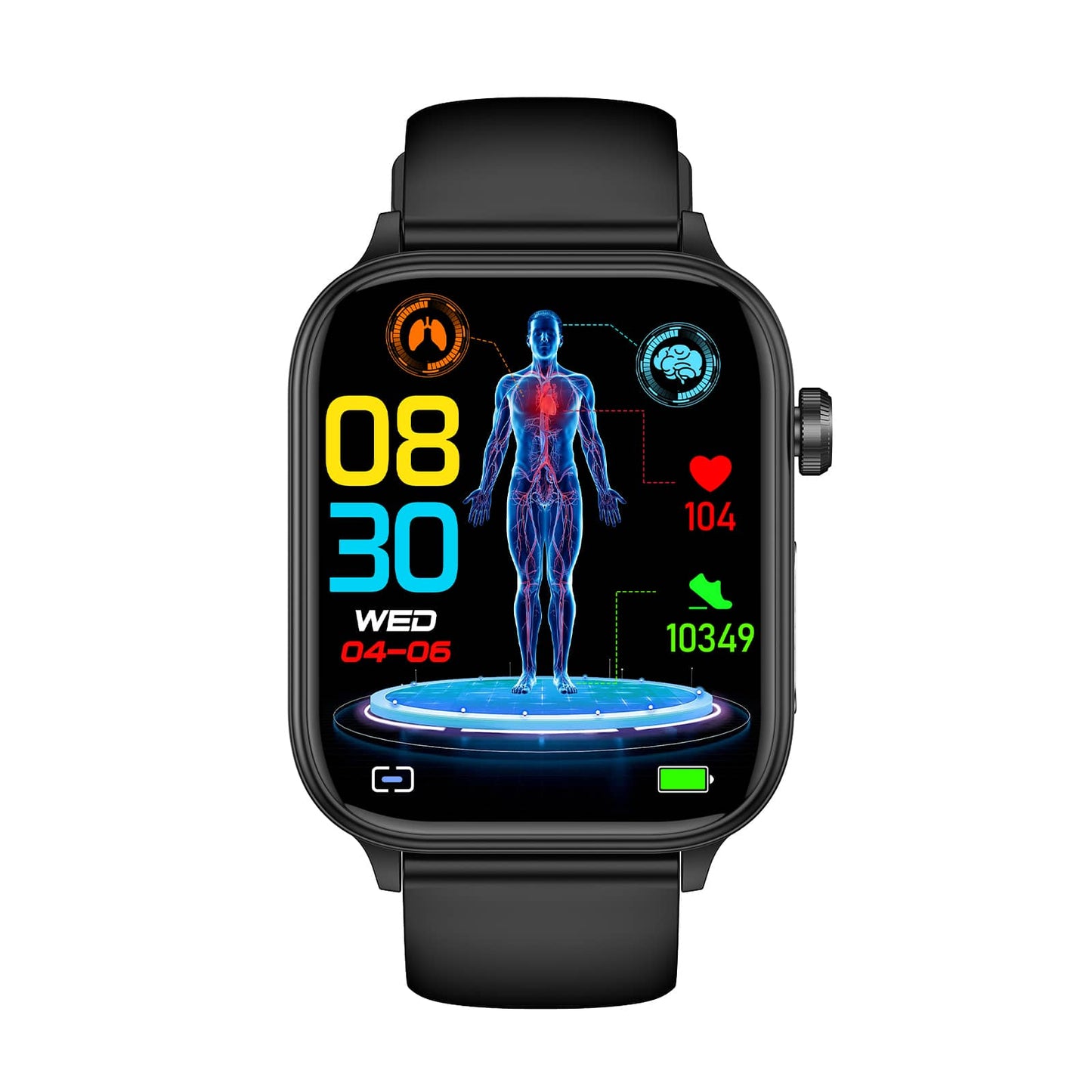 TH66 Professional ECG/EKG Non invasive Blood Glucose Health Smart Call Watch