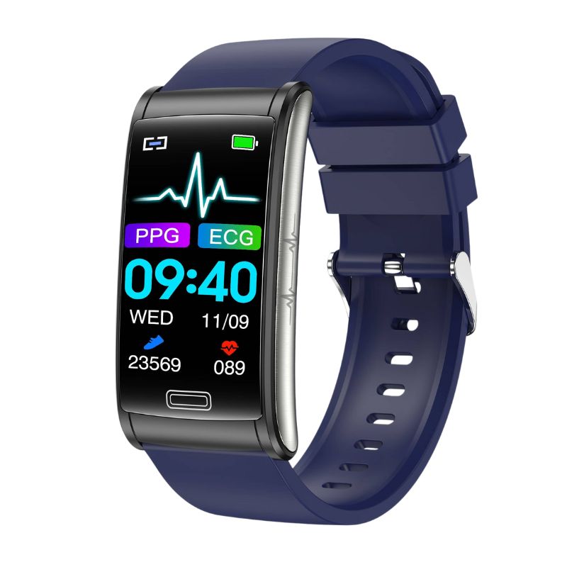 TH44 1.47HD Large Screen ECG/EKG Blood Glucose Scientific Sleep HRV Smart Fitness Bracelet